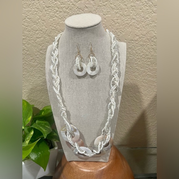 Fashion Boho Style Long Necklace and Earrings Set - Picture 2 of 2